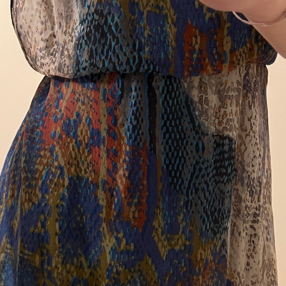 causal colored snakeskin dress - Picture 3 of 5